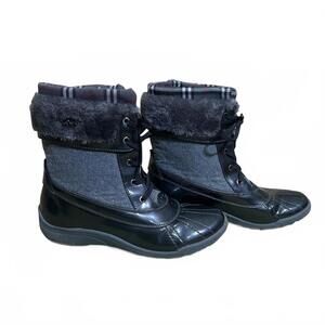 Anne Klein Grania Pewter Faux Fur Snow Boots 21420715 Womens Size 8.5